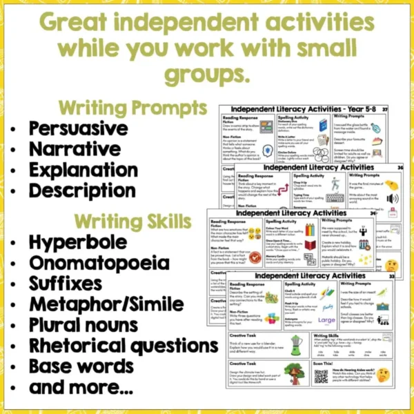 Independent Literacy Year5-8 Set Four Independent Literacy Year5-8 Set Four