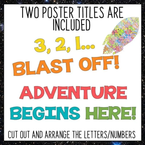 Back to School Collaborative puzzle rocket Back to School Collaborative puzzle rocket