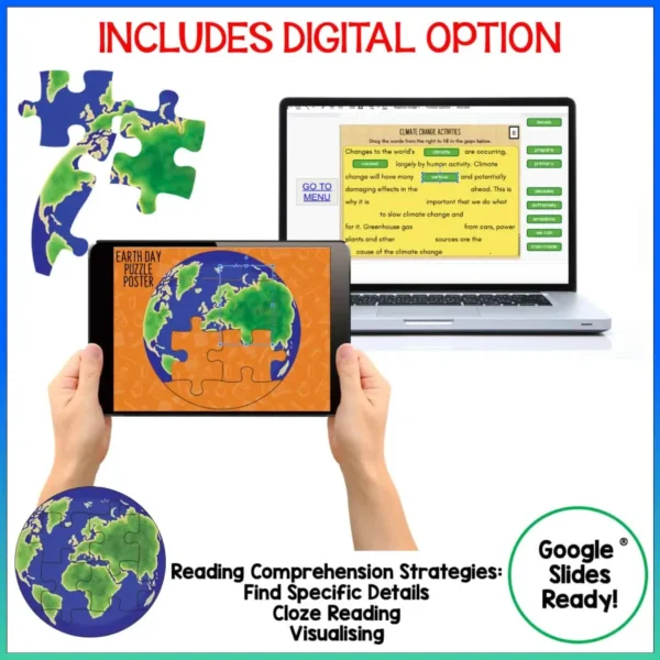 Earth Day Digital Reading Puzzle Earth Day Digital Reading Puzzle