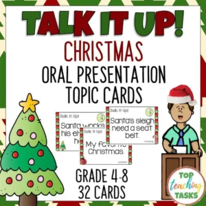 Christmas Speech Topic Cards for Public Speaking