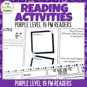 Purple Level 19 PM Readers Follow Up Activities