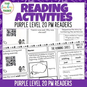 Purple Level 20 PM Readers Follow Up Activities