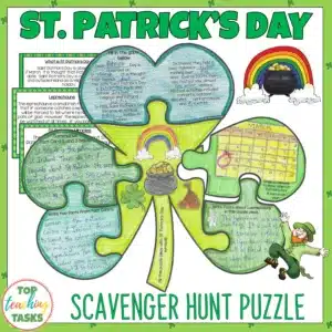 St. Patrick's Day Scavenger Hunt Puzzle Activity