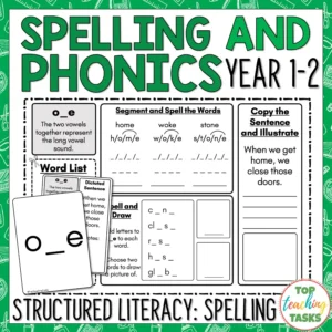 Phonics and Spelling Rules Activities for Year 1-2 - Structured Literacy Activities
