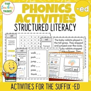 Phonics and Structured Literacy Activities: Suffix -ed