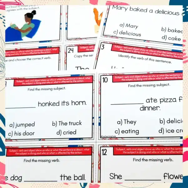 Subject-Verb-and-Object-Task-Cards-3 Subject-Verb-and-Object-Task-Cards-3