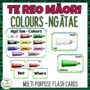 Te Reo Māori Colours Multi-purpose Flash Cards