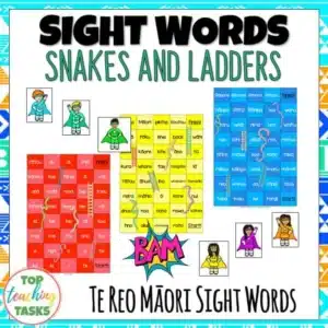 Te Reo Sight Words Snakes and Ladders Game