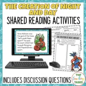 The Creation of Night and Day Shared Reading Activities