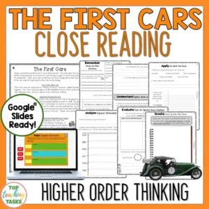 The First Cars Reading Comprehension Passages and Questions