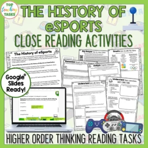 The History of eSports Reading Comprehension Passages - Video Games Activities