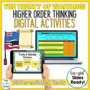 The Treaty of Waitangi Digital Reading Comprehension Activity