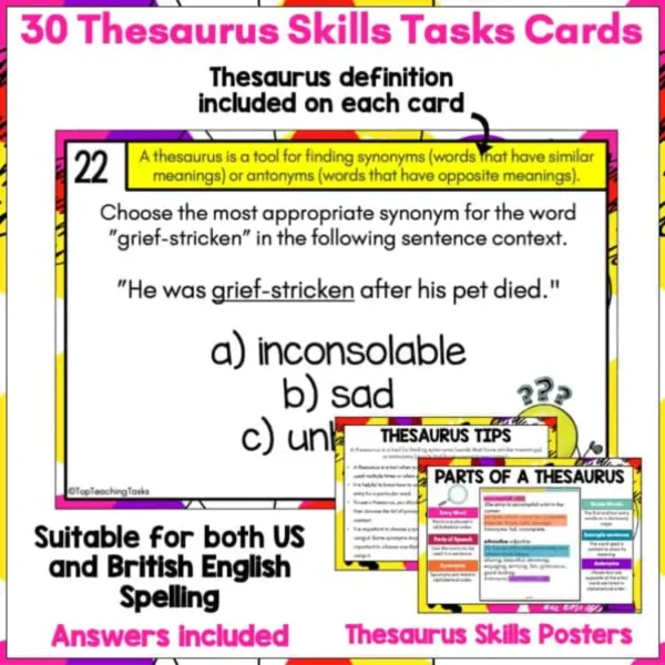 Thesaurus-Skills-Task-Cards-b Thesaurus-Skills-Task-Cards-b
