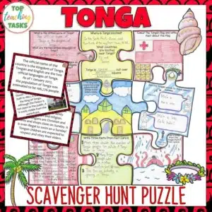 Tonga Scavenger Hunt Puzzle Activity