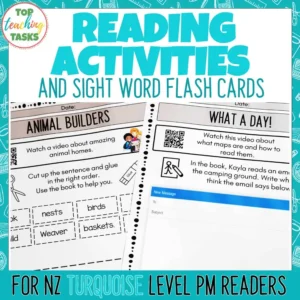 Turquoise PM Reader Follow Up Activities Level 17 and 18