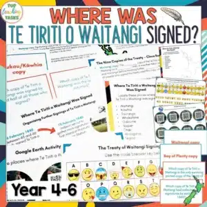 Where the Treaty of Waitangi Was Signed Year 4-6 Activities
