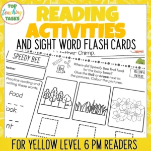 Yellow Level 6 PM Readers Follow Up Activities