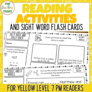 Yellow Level 7 PM Readers Follow Up Activities