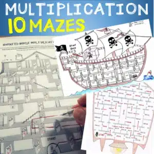 Multiplication Maze Activity Bundle - 10 Pack