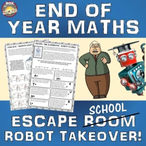 End of Year Maths Escape Room - Robot Takeover