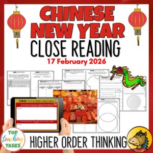 Chinese New Year Reading Comprehension Passages and Questions - Print and Digital