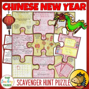 Chinese New Year Reading Comprehension Puzzle Activity