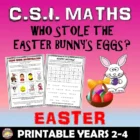 Easter CSI Maths Activity Year 2-4
