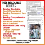 Lionel Messi Reading and Literacy Activities a