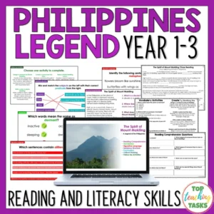 Philippines Legend Reading Comprehension and Literacy Activities Year 1-3
