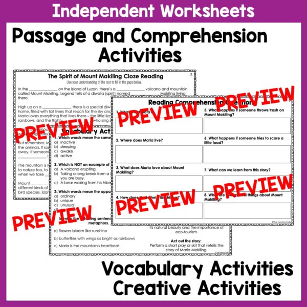 Philippines Legend Activities for Year 1-3 c Philippines Legend Activities for Year 1-3 c