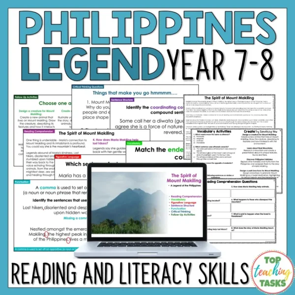 Philippines Legend Activities for Year 7-8