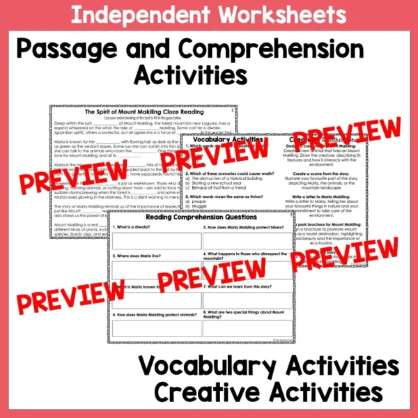 Phillipines Legend Activities for Year 4-6 c Phillipines Legend Activities for Year 4-6 c
