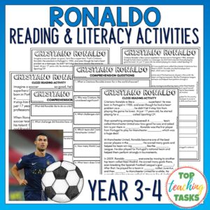 Cristiano Ronaldo Reading Comprehension and Literacy Activities Year 3-4
