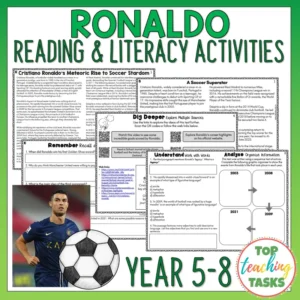 Cristiano Ronaldo Reading Comprehension and Literacy Passages and Activities