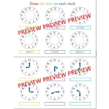 Telling the Time Maths Activitie c Telling the Time Maths Activitie c