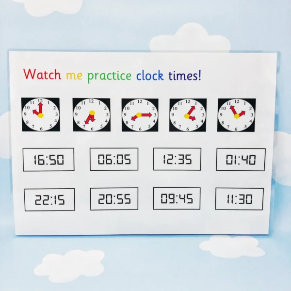 Telling the Time Maths Activities a Telling the Time Maths Activities a