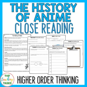 The History of Anime Reading Passage and Activities