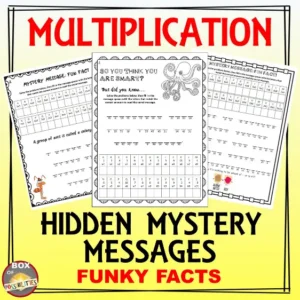 Multiplication and Basic Fact Hidden Mystery Maths Messages