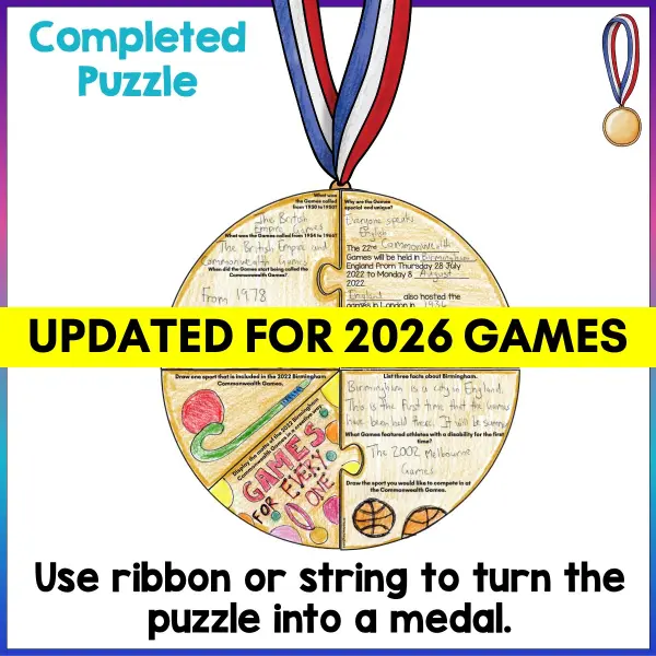 Year 3-4 Commonwealth Games Puzzle c Year 3-4 Commonwealth Games Puzzle c