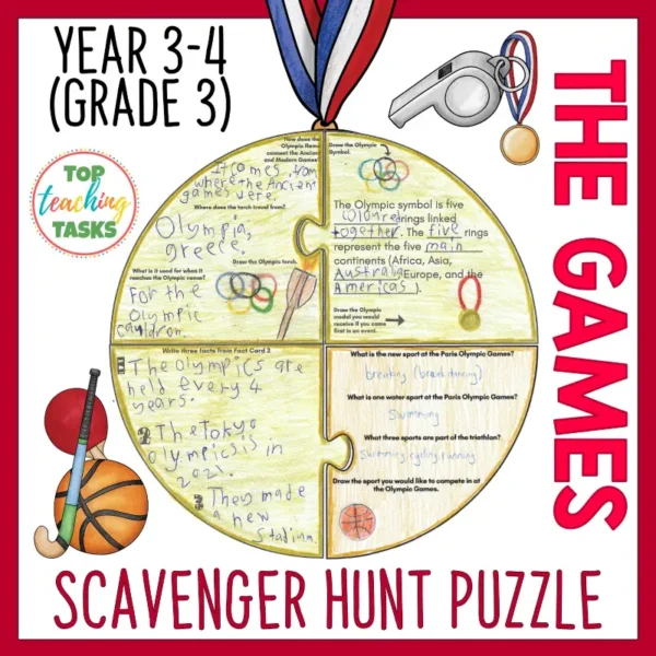 Year 3-4 Paris Games Puzzle