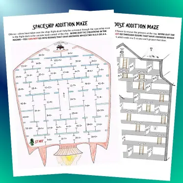 Addition and Subtraction Mazes A Addition and Subtraction Mazes A