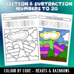 Addition subtraction colour by code A