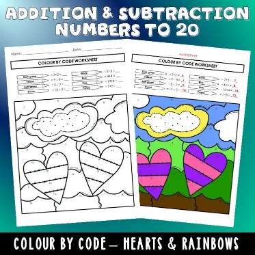 Addition subtraction colour by code A Addition subtraction colour by code A