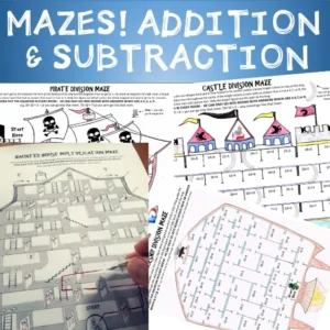 Addition and Subtraction Activities Maze Bundle