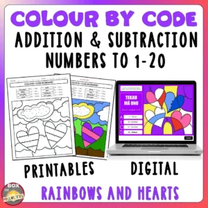 Addition and Subtraction: Numbers to 20 - Colour By Code