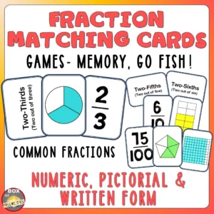 Fraction Matching Cards