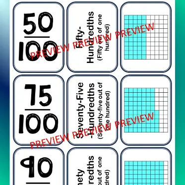Fraction matching cards E Fraction matching cards E