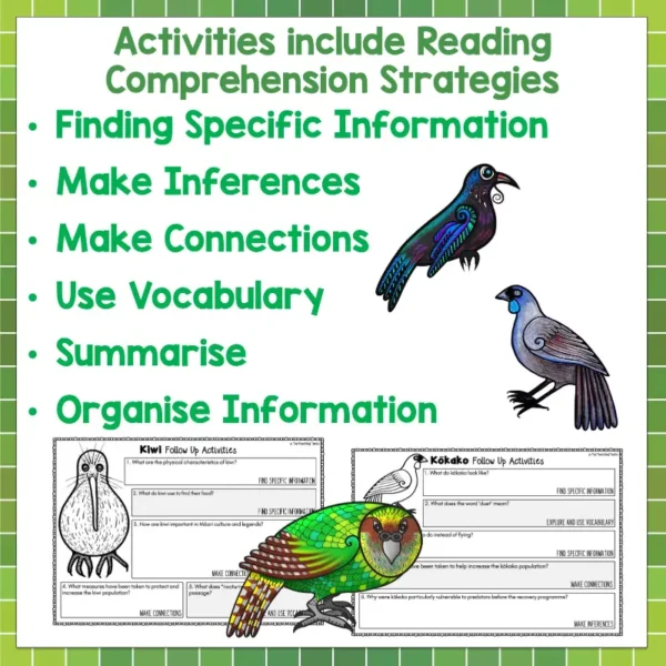 Native Birds Task Cards Year 5-8 c Native Birds Task Cards Year 5-8 c