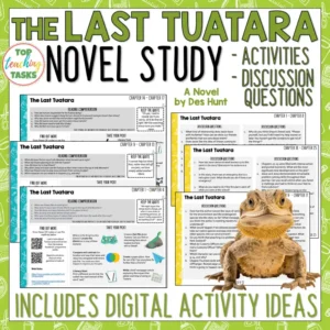 The Last Tuatara Novel Study and Discussion Questions | Des Hunt Novel Study