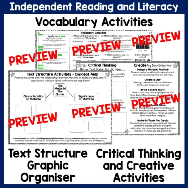 The Matariki Star Cluster Reading and Literacy Activities Year 3-4 c The Matariki Star Cluster Reading and Literacy Activities Year 3-4 c